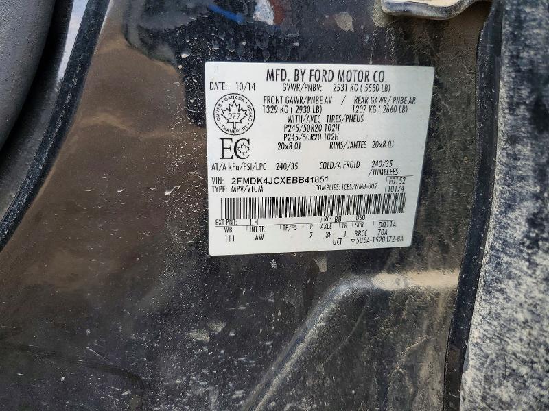 Продажа на аукционе авто 2014 Ford Edge, vin: 2FMDK4JCXEBB41851, номер лота: 49336896