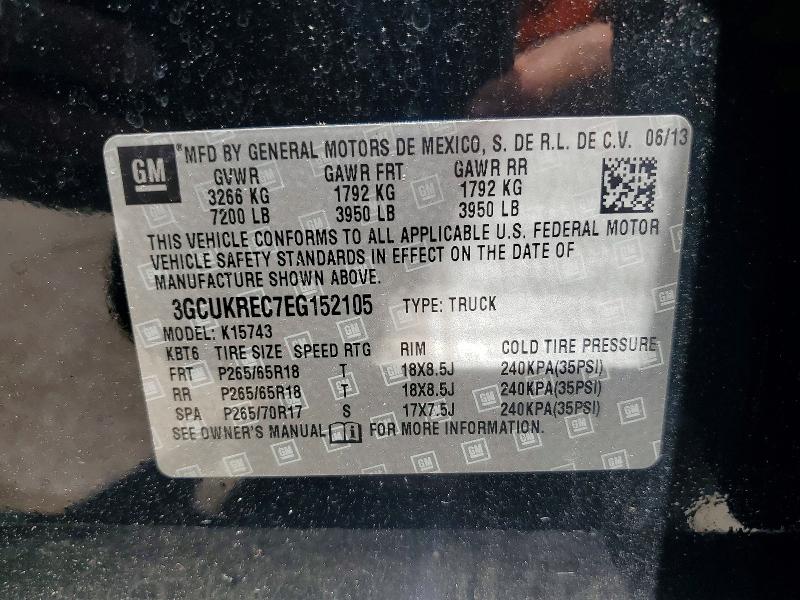 Aukcja sprzedaży 2014 Chevrolet Silverado, vin: 3GCUKREC7EG152105, numer aukcji: 49978896