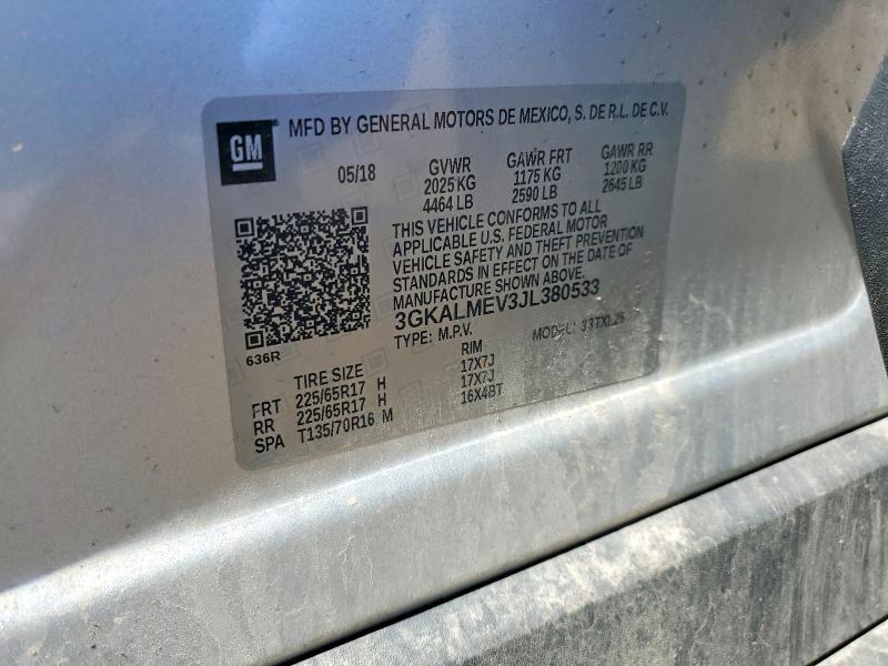 Aukcja sprzedaży 2018 Gmc Terrain, vin: 3GKALMEV3JL380533, numer aukcji: 50141346