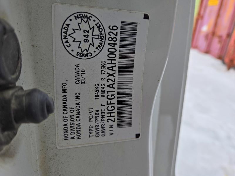 Продажа на аукционе авто 2010 Honda Civic, vin: 2HGFG1A2XAH004826, номер лота: 46745306