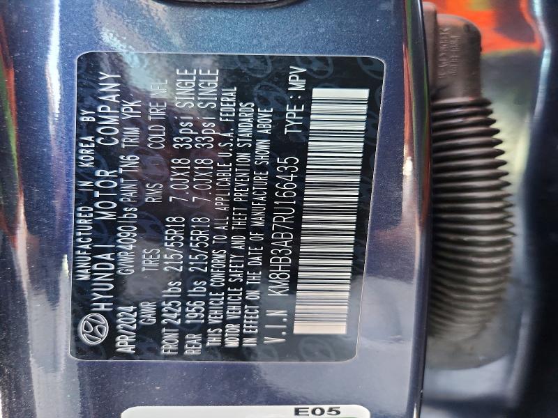 Auction sale of the 2024 Hyundai Kona, vin: KM8HB3AB7RU166435, lot number: 49227756