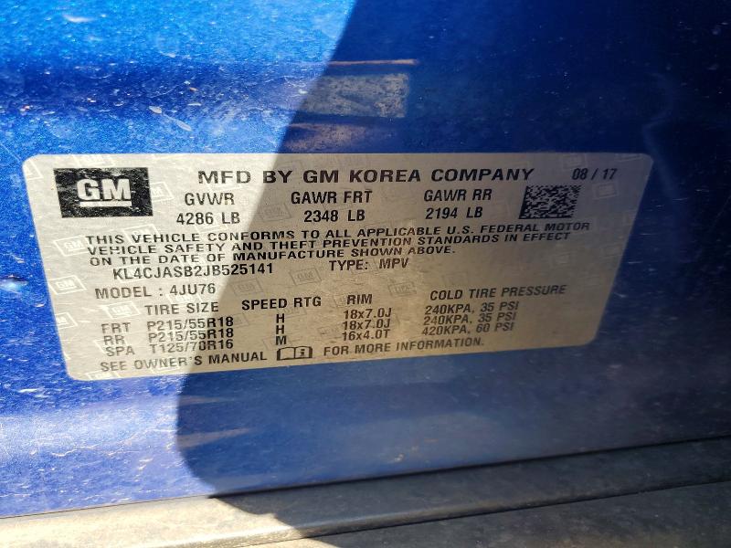 Продаж на аукціоні авто 2018 Buick Encore, vin: KL4CJASB2JB525141, номер лоту: 49802886