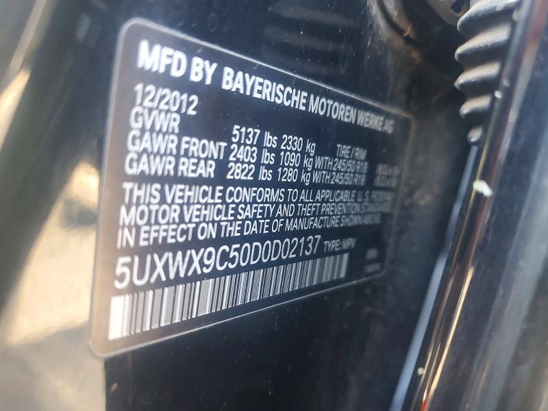 Aukcja sprzedaży 2013 Bmw X3, vin: 5UXWX9C50D0D02137, numer aukcji: 51502656