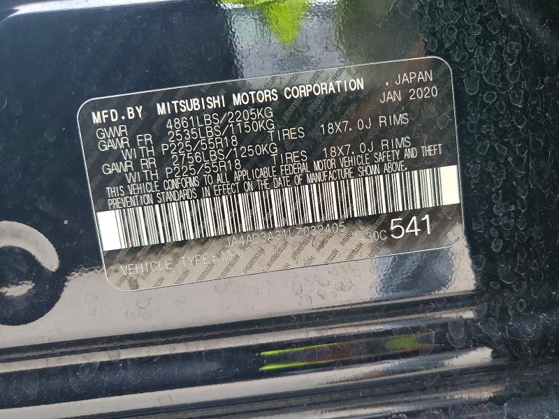 Aukcja sprzedaży 2020 Mitsubishi Outlander, vin: JA4AD3A31LZ032405, numer aukcji: 51341256