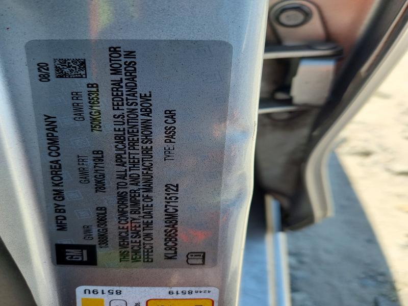Продажа на аукционе авто 2021 Chevrolet Spark, vin: KL8CB6SA8MC715122, номер лота: 49367146