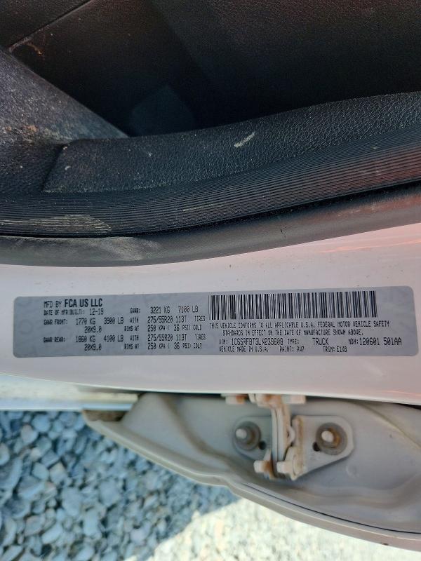 Продаж на аукціоні авто 2020 Ram 1500, vin: 1C6SRFBT3LN239808, номер лоту: 49806426