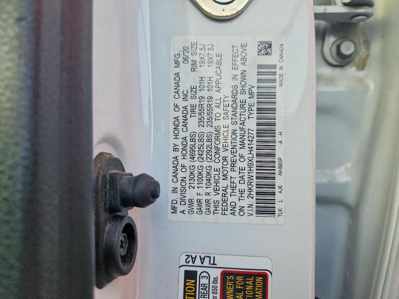 48846896 :رقم المزاد ، 2HKRW1H9XLH414277 vin ، 2020 Honda Cr-v مزاد بيع