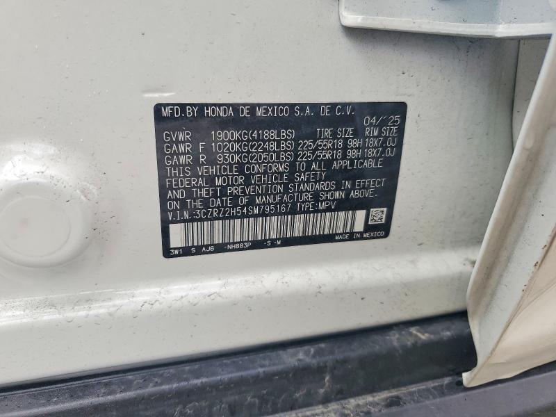 Aukcja sprzedaży 2025 Honda Hr-v, vin: 3CZRZ2H54SM795167, numer aukcji: 48518976