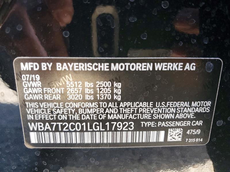 Продажа на аукционе авто 2020 Bmw 740, vin: WBA7T2C01LGL17923, номер лота: 51083386