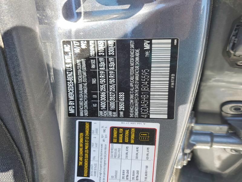 50709506 :رقم المزاد ، 4JGDA5HB1JB045595 vin ، 2018 Mercedes-benz Gle مزاد بيع