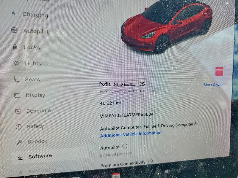 50546306 :رقم المزاد ، 5YJ3E1EA7MF955634 vin ، 2021 Tesla Model 3 مزاد بيع