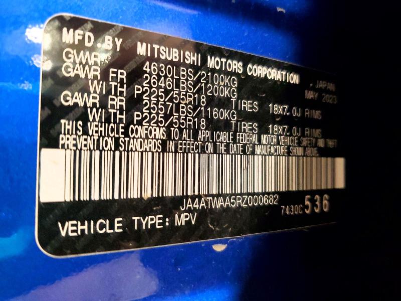 Aukcja sprzedaży 2024 Mitsubishi Eclipse Cross, vin: JA4ATWAA5RZ000682, numer aukcji: 48405826