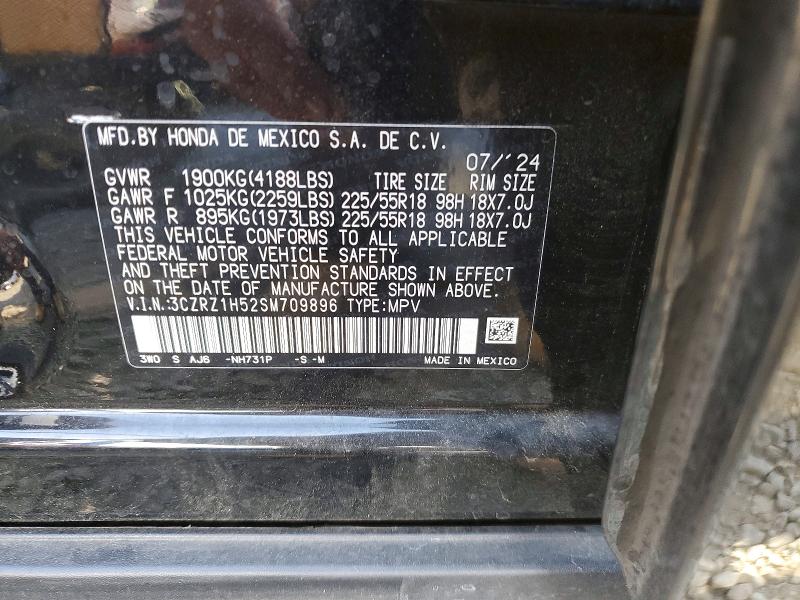 51657536 :رقم المزاد ، 3CZRZ1H52SM709896 vin ، 2025 Honda Hr-v مزاد بيع