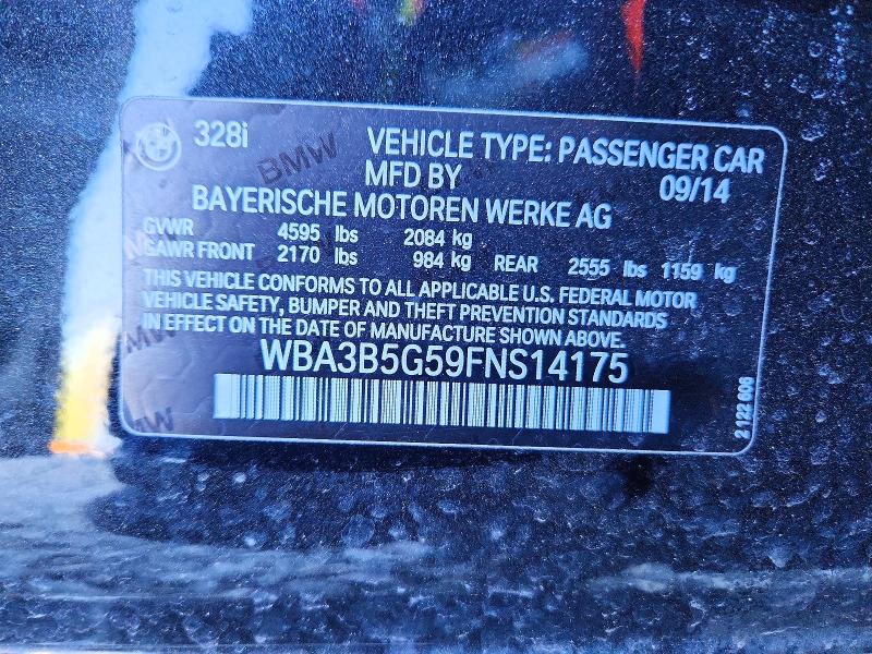 Продажа на аукционе авто 2015 Bmw 328, vin: WBA3B5G59FNS14175, номер лота: 50729256