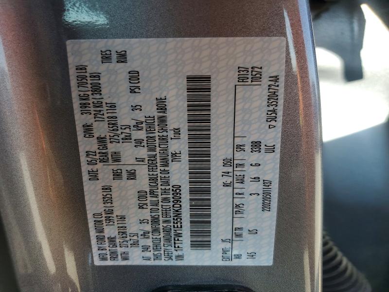 Aukcja sprzedaży 2022 Ford F150, vin: 1FTFW1E55NKD90950, numer aukcji: 51489436