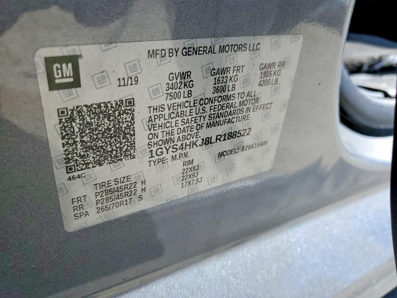 Продаж на аукціоні авто 2020 Cadillac Escalade, vin: 1GYS4HKJ8LR188522, номер лоту: 48666076