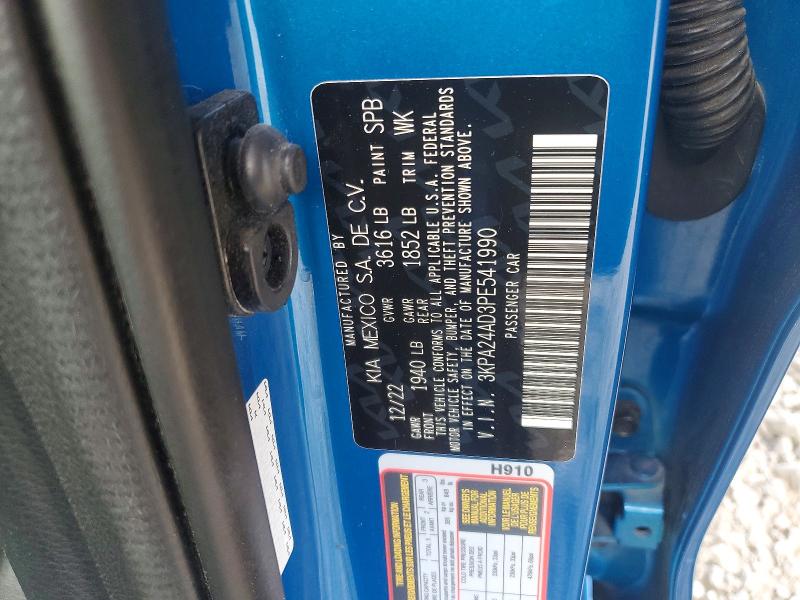 49482846 :رقم المزاد ، 3KPA24AD3PE541990 vin ، 2023 Kia Rio مزاد بيع