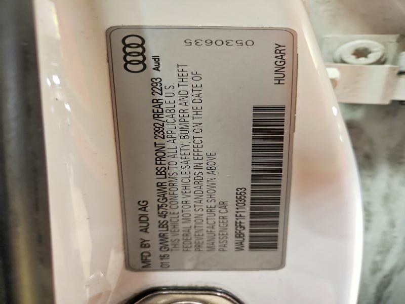 48169756 :رقم المزاد ، WAUBFGFF1F1103553 vin ، 2015 Audi A3 مزاد بيع