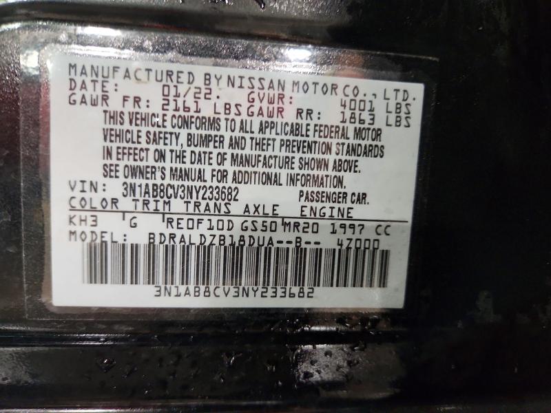 Aukcja sprzedaży 2022 Nissan Sentra, vin: 3N1AB8CV3NY233682, numer aukcji: 50111676