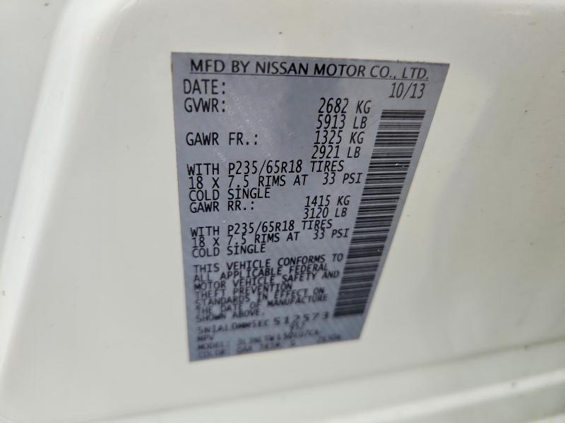 Aukcja sprzedaży 2014 Infiniti Qx60, vin: 5N1AL0MM5EC512573, numer aukcji: 50969366