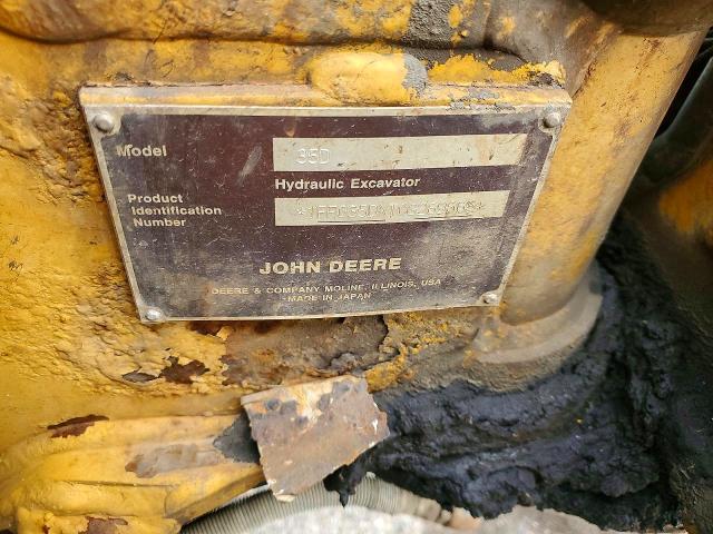 2012 John Deere 35d Min Ex მანქანა იყიდება აუქციონზე, vin: 1FF035DXTCG269665, აუქციონის ნომერი: 51225466