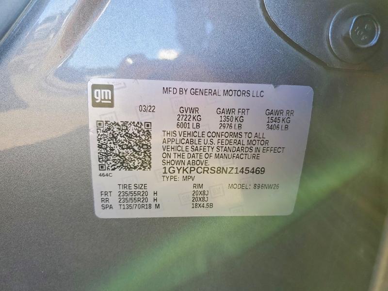 Продажа на аукционе авто 2022 Cadillac Xt6, vin: 1GYKPCRS8NZ145469, номер лота: 51079406