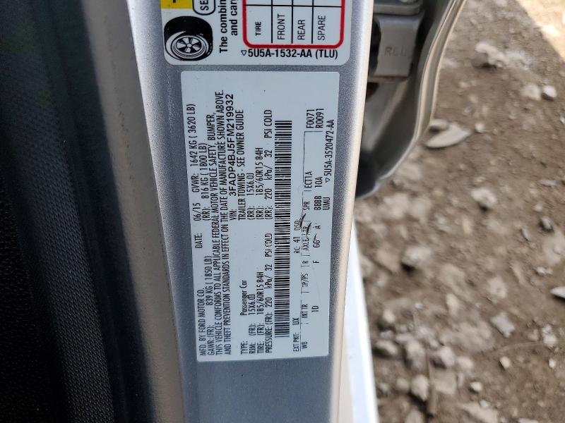 Aukcja sprzedaży 2015 Ford Fiesta, vin: 3FADP4BJ5FM219932, numer aukcji: 50790356