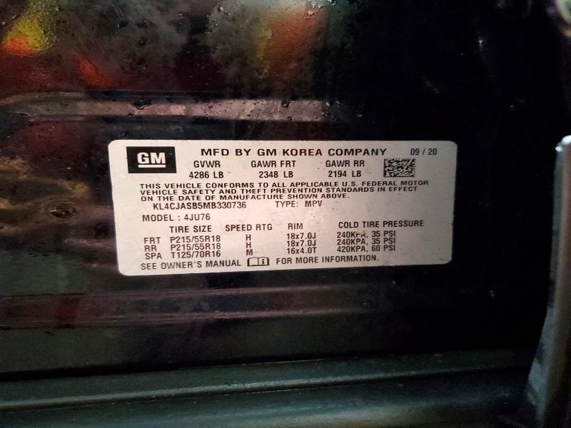 Продажа на аукционе авто 2021 Buick Encore, vin: KL4CJASB5MB330736, номер лота: 49803246