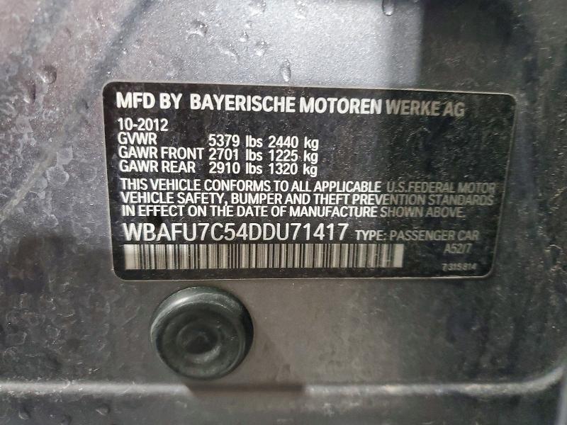 Продаж на аукціоні авто 2013 Bmw 535, vin: WBAFU7C54DDU71417, номер лоту: 51090566