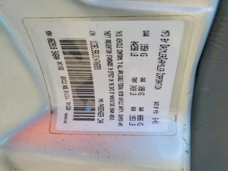 2001 Chrysler Sebring მანქანა იყიდება აუქციონზე, vin: 1C3EL56U31N706831, აუქციონის ნომერი: 49931456