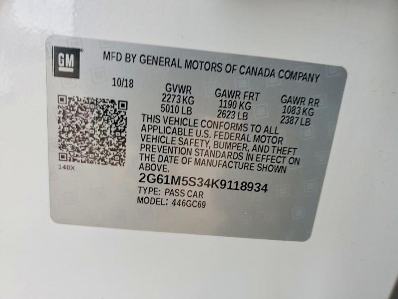 Продаж на аукціоні авто 2019 Cadillac Xts, vin: 2G61M5S34K9118934, номер лоту: 47928356