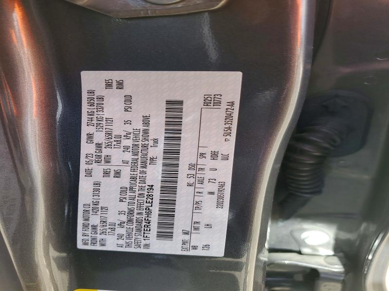 Продажа на аукционе авто 2023 Ford Ranger, vin: 1FTER4FH6PLE28194, номер лота: 50450636
