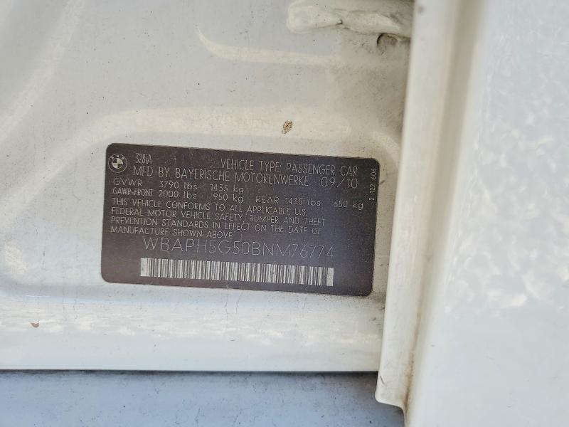 Продажа на аукционе авто 2011 Bmw 328, vin: WBAPH5G50BNM76774, номер лота: 50660856