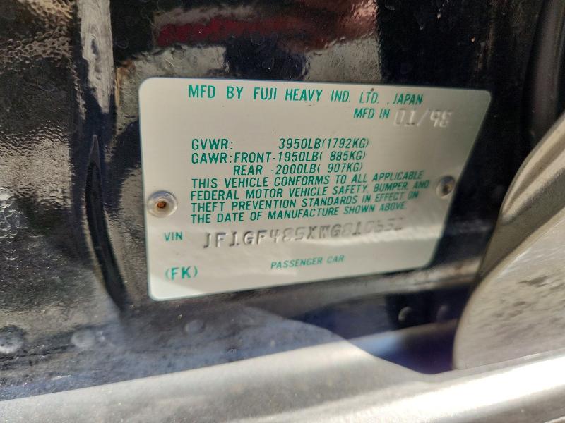Aukcja sprzedaży 1998 Subaru Impreza, vin: JF1GF485XWG810651, numer aukcji: 50760646