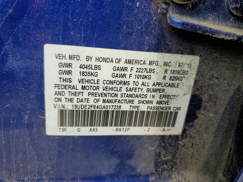 Продажа на аукционе авто 2016 Acura Ilx, vin: 19UDE2F84GA017238, номер лота: 51634386