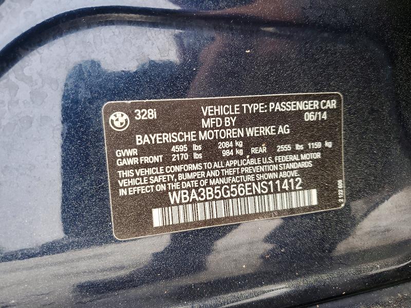 48631606 :رقم المزاد ، WBA3B5G56ENS11412 vin ، 2014 Bmw 328 مزاد بيع