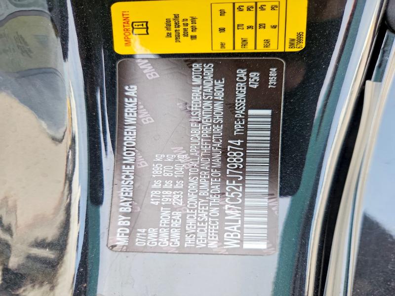 Продажа на аукционе авто 2015 Bmw Z4, vin: WBALM7C52FJ798874, номер лота: 49897856