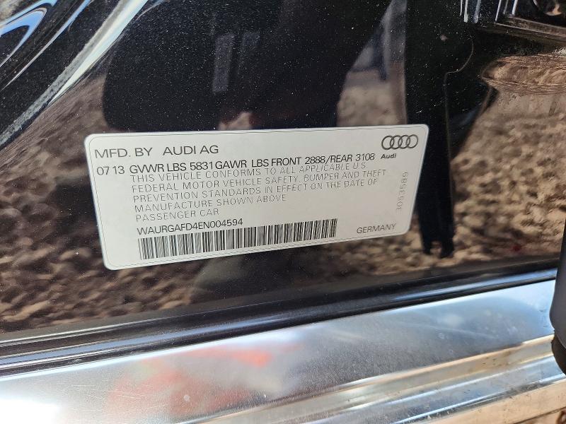 Продаж на аукціоні авто 2014 Audi A8, vin: WAURGAFD4EN004594, номер лоту: 48623266