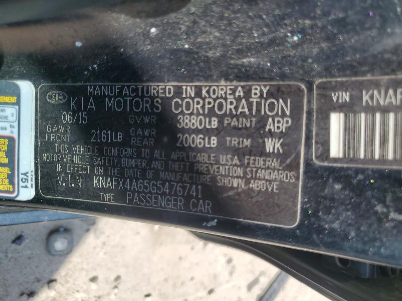 Aukcja sprzedaży 2016 Kia Forte, vin: KNAFX4A65G5476741, numer aukcji: 50439126