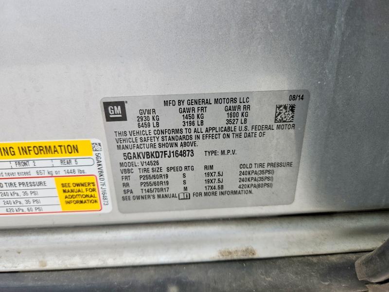 Aukcja sprzedaży 2015 Buick Enclave, vin: 5GAKVBKD7FJ164873, numer aukcji: 51063326