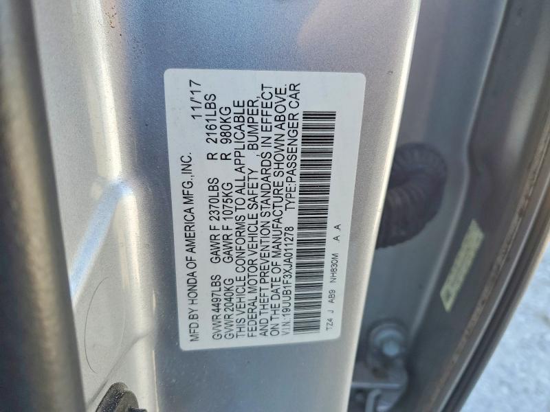 Продаж на аукціоні авто 2018 Acura Tlx, vin: 19UUB1F3XJA011278, номер лоту: 50553846