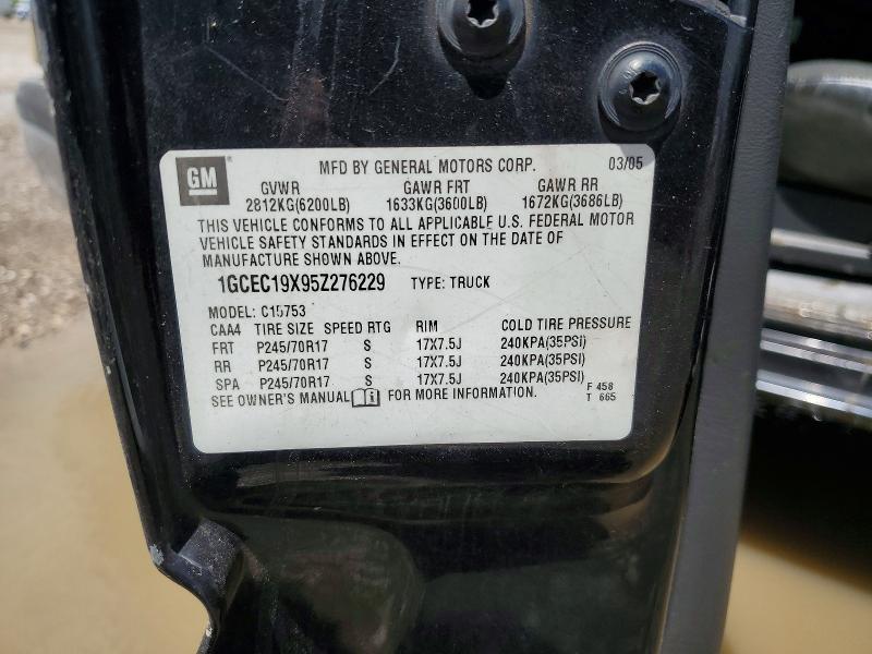 2005 Chevrolet Silverado მანქანა იყიდება აუქციონზე, vin: 1GCEC19X95Z276229, აუქციონის ნომერი: 51123866