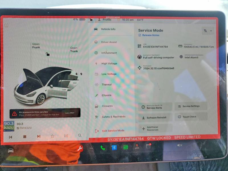 50484556 :رقم المزاد ، 5YJ3E1EA1NF144784 vin ، 2022 Tesla Model 3 مزاد بيع