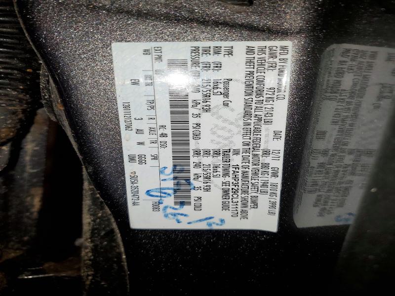 Aukcja sprzedaży 2012 Ford Focus, vin: 1FAHP3F29CL311170, numer aukcji: 51363606