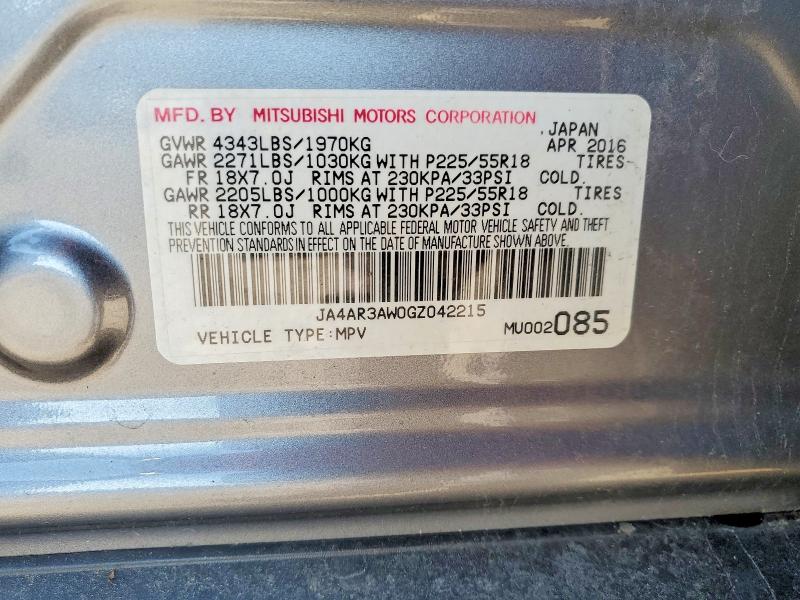 Продаж на аукціоні авто 2016 Mitsubishi Outlander Sport, vin: JA4AR3AW0GZ042215, номер лоту: 49653926