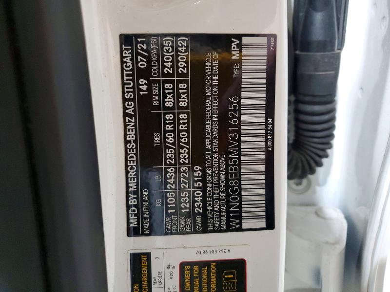 Продажа на аукционе авто 2021 Mercedes-benz Glc, vin: W1N0G8EB5MV316256, номер лота: 48461616