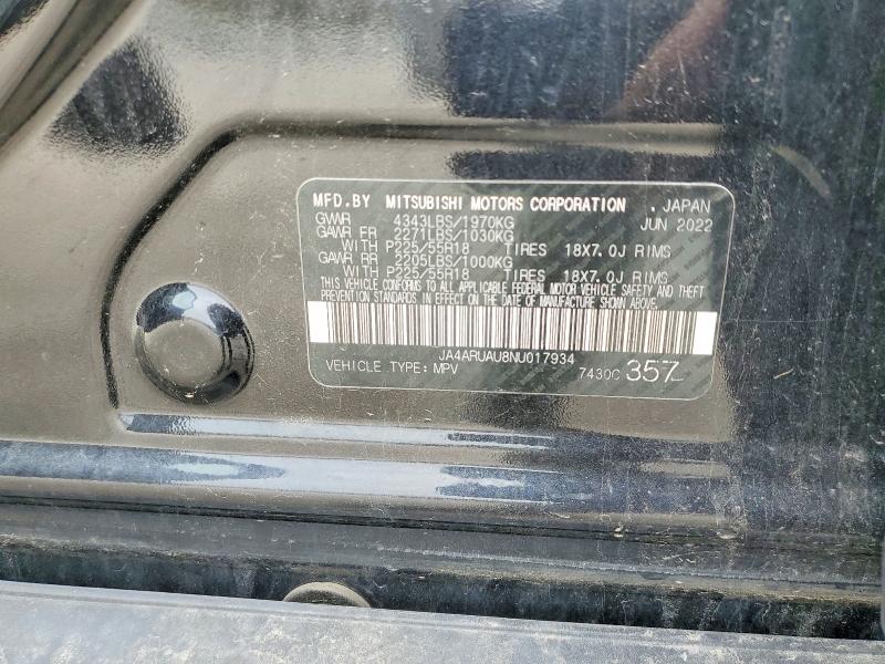 Продаж на аукціоні авто 2022 Mitsubishi Outlander Sport, vin: JA4ARUAU8NU017934, номер лоту: 50757256