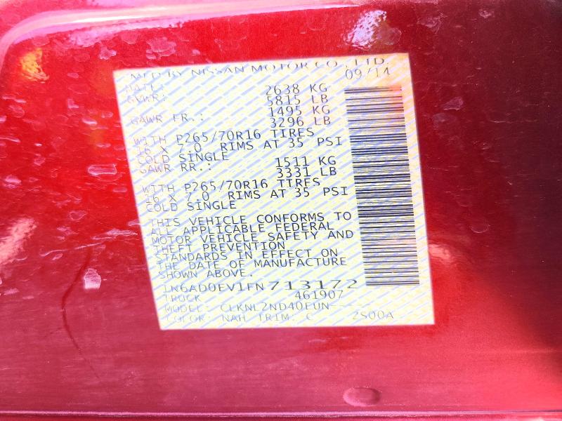 Aukcja sprzedaży 2015 Nissan Frontier, vin: 1N6AD0EV1FN713172, numer aukcji: 51633636