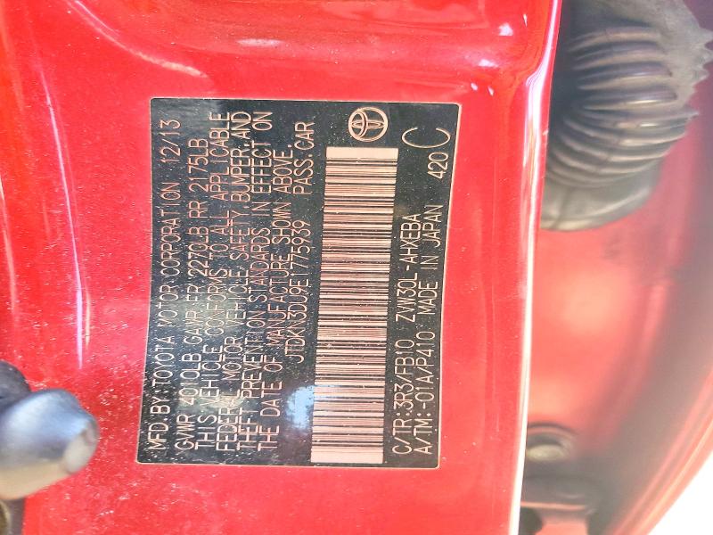 50099606 :رقم المزاد ، JTDKN3DU9E1775939 vin ، 2014 Toyota Prius مزاد بيع
