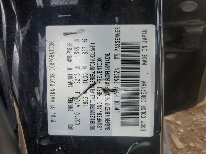 Aukcja sprzedaży 2010 Mazda 3, vin: JM1BL1H56A1298524, numer aukcji: 50417746